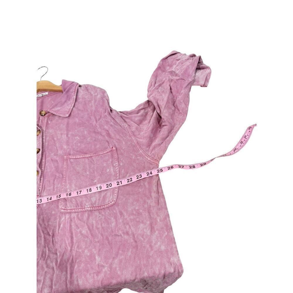 White Birch Mauve Pink Mineral Wash Pullover Tunic Top Fall Womens Size XL - Picture 5 of 6